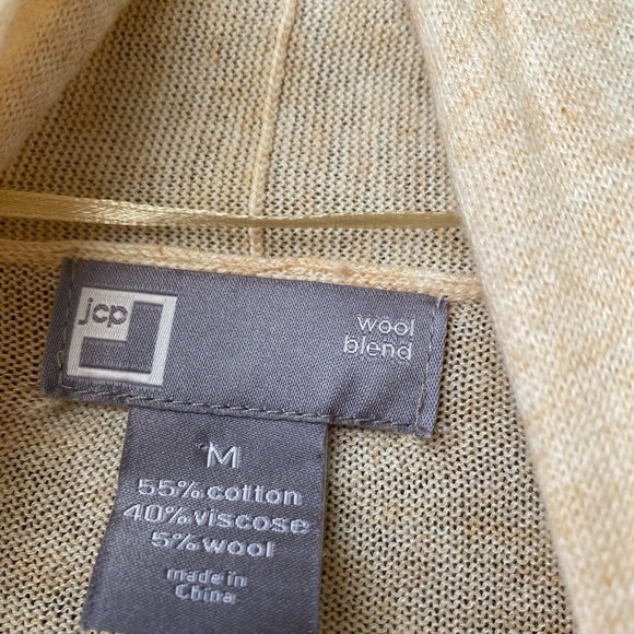 Jcp womens sweater cardigan wool blend Open front M - Picture 3 of 12